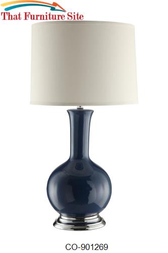 Table Lamps Steel Blue Table Lamp by Coaster Furniture  | Austin
