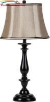 Table Lamp with Brown Finish and Beige Pleated Shade by Coaster Furniture 