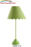 Table Lamps Pistachio Green Table Lamp with Scalloped Shade by Coaster Furniture 