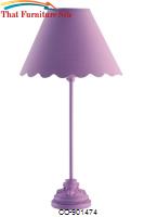 Table Lamps Lavender Table Lamp with Scalloped Shade by Coaster Furniture 