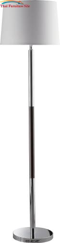 Floor Lamps Floor Lamp with Chrome &amp; Espresso Finished Base by Coaster