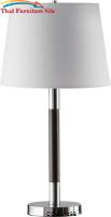 Table Lamps Table Lamp with Chrome &amp; Espresso Finished Base by Coaster Furniture 