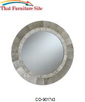 Accent Mirrors Round Mirror with Mottled Frame by Coaster Furniture 