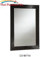 Accent Mirrors Modern Accent Mirror with High Gloss Black Frame by Coaster Furniture 