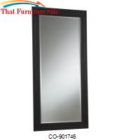 Accent Mirrors Black Mirror with Quilted Look Frame by Coaster Furniture 