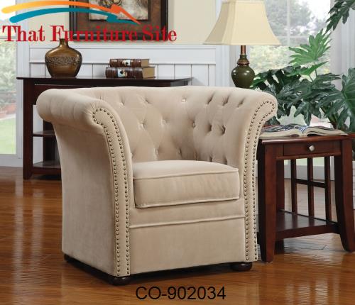 Accent  Chair  Natural  Beige Fabric by Coaster Furniture  | Austin