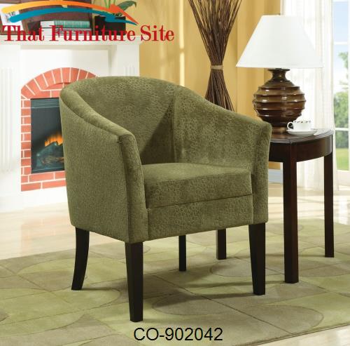 Accent Seating Accent Chair w/ Microvelvet Upholstery by Coaster Furni