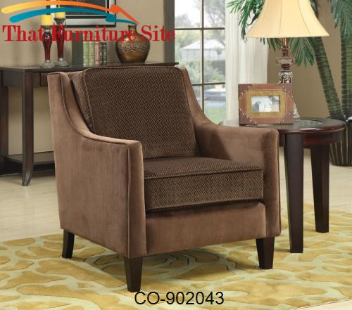 Accent Seating Accent Chair w/ Basket-Weave Microvelvet by Coaster Fur