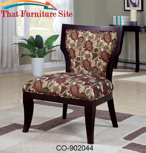 Accent Seating Armless Accent Chair with Exposed Wood by Coaster Furni