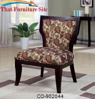 Accent Seating Armless Accent Chair with Exposed Wood by Coaster Furniture 