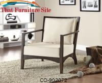 Accent Seating Exposed Wood Accent Chair with Contemporary Design Style by Coaster Furniture 