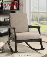 Rockers Casual Rocking Chair with Padded Back by Coaster Furniture 