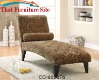 Accent Seating Leopard Print Living Room Chaise by Coaster Furniture 