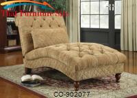 Accent Seating Golden Toned Accent Chaise with Elegant Traditional Style by Coaster Furniture 