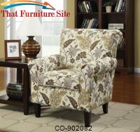 Accent Seating Smooth and Simple Retro Styled Accent Chair with Decorative Rolled Arms by Coaster Furniture 