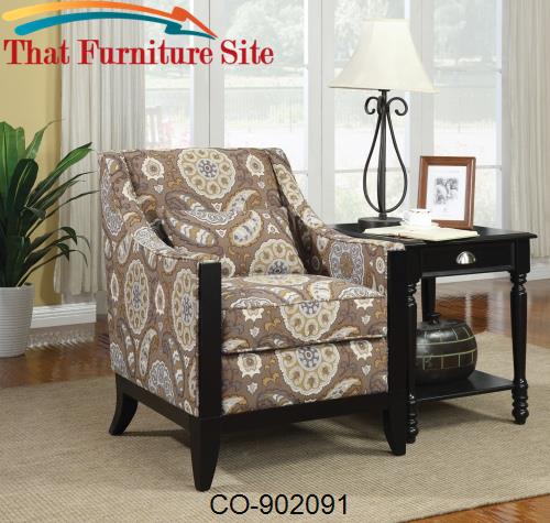 Accent Seating Contemporary Accent Chair with Slightly Leaned Back and