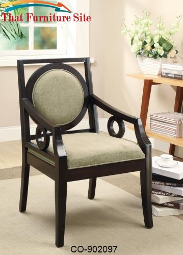 Accent Seating Geometric Styled Accent Chair with Circle Motifs by Coa