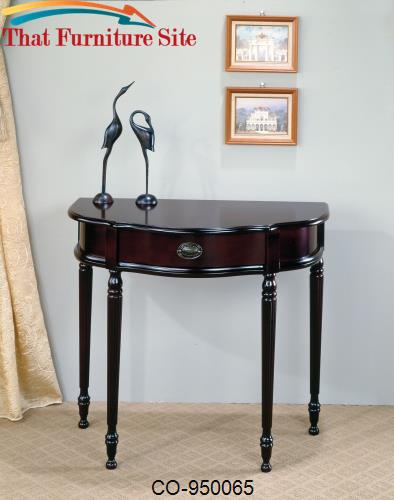 Accent Tables Curved Entry Table with Front Storage Drawer by Coaster 