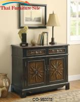 Accent Cabinets Two-Toned Accent Cabinet with Detailed Front Carvings by Coaster Furniture 