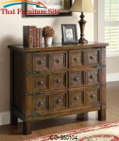 Accent Cabinets Rustic Brown Accent Cabinet with 6 Drawers by Coaster Furniture 