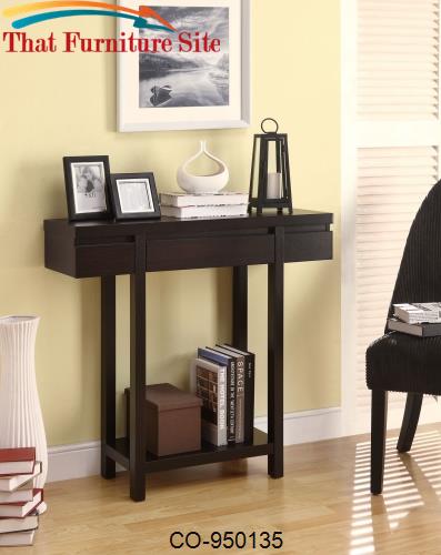 Accent Tables Modern Entry Table with Lower Shelf by Coaster Furniture