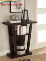Accent Tables Angled Cappuccino Entry Table with Storage Space by Coaster Furniture 