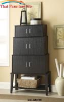 Accent Cabinets Stacked Cappuccino Accent Cabinet with Shelf by Coaster Furniture 