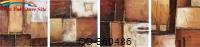 Wall Art Earth Tones  4 Piece Hand Painted Oil On Canvas by Coaster Furniture 