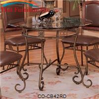42&quot; Round Beveled Glass Top by Coaster Furniture 