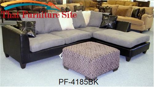 Jefferson Black/Grey Sectional by Pfc Furniture Industries  | Austin