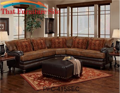 Trapper Brown Pinto Tobaco Sectional by Pfc Furniture Industries  | Au