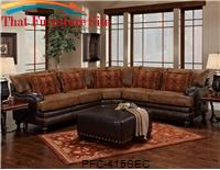 Trapper Brown Pinto Tobaco Sectional by Pfc Furniture Industries 