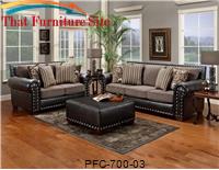 Avanti Black Combo Sofa by Pfc Furniture Industries 