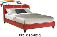 Red Bicast Queen Platform Bed by Pfc Furniture Industries 