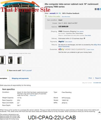 HP/Compaq Server Cabinet 48inch tall by Universal Discounters  | Austi