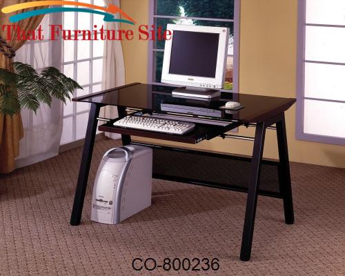 Desks Computer Desk With Keyboard Tray By Coaster Furniture Austin